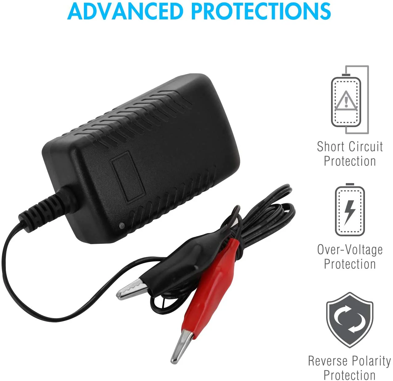 12BC0500D-1 : 12 volt Sealed Lead Smart Charger (500mA rate)