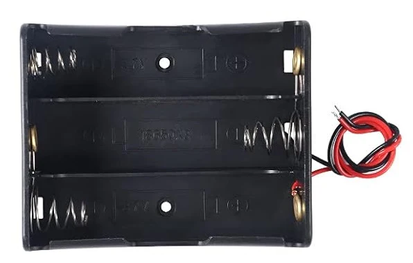 18650 holder : holds 3 pcs of 18650 rechargeable cells