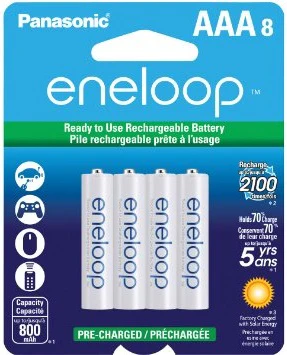 BK-4MCCA8BA : 8-Pack of ENELOOP AAA Ni-MH cells
