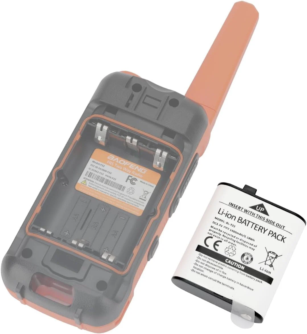 BL-T22 : 3.7 volt Li-ION battery for Baofeng F22, MP25 radios - Image 3