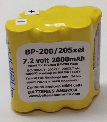 BP-200/205xei : 7.2v replacement insert for BP-200, BP-205 READY TO USE