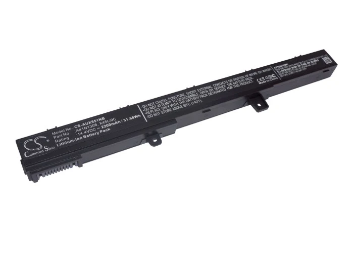 BP-AUX551NB : 14.4v 2200mAh Li-ION battery, replaces ASUS A41N1308, A31N1319 & others