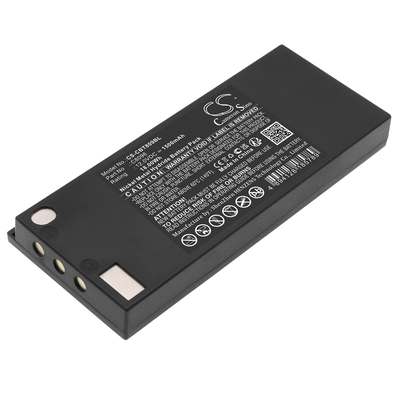 BP-CBT809BL : 12v 1500mAh NiMH battery, replaces Cattron Theimeg C8096 - Image 4