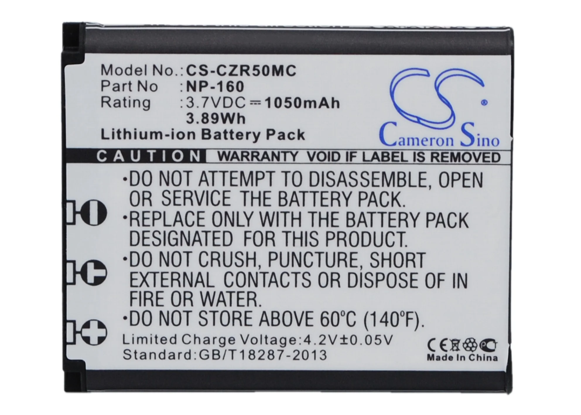 BP-CZR50MC : Replaces Casio  NP-160