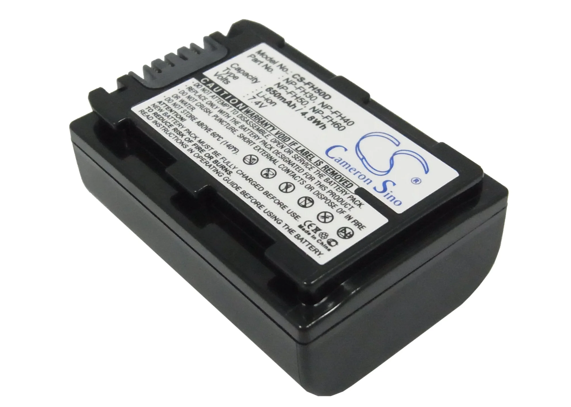 BP-FH50D : Replaces Sony  NP-FH60 and others