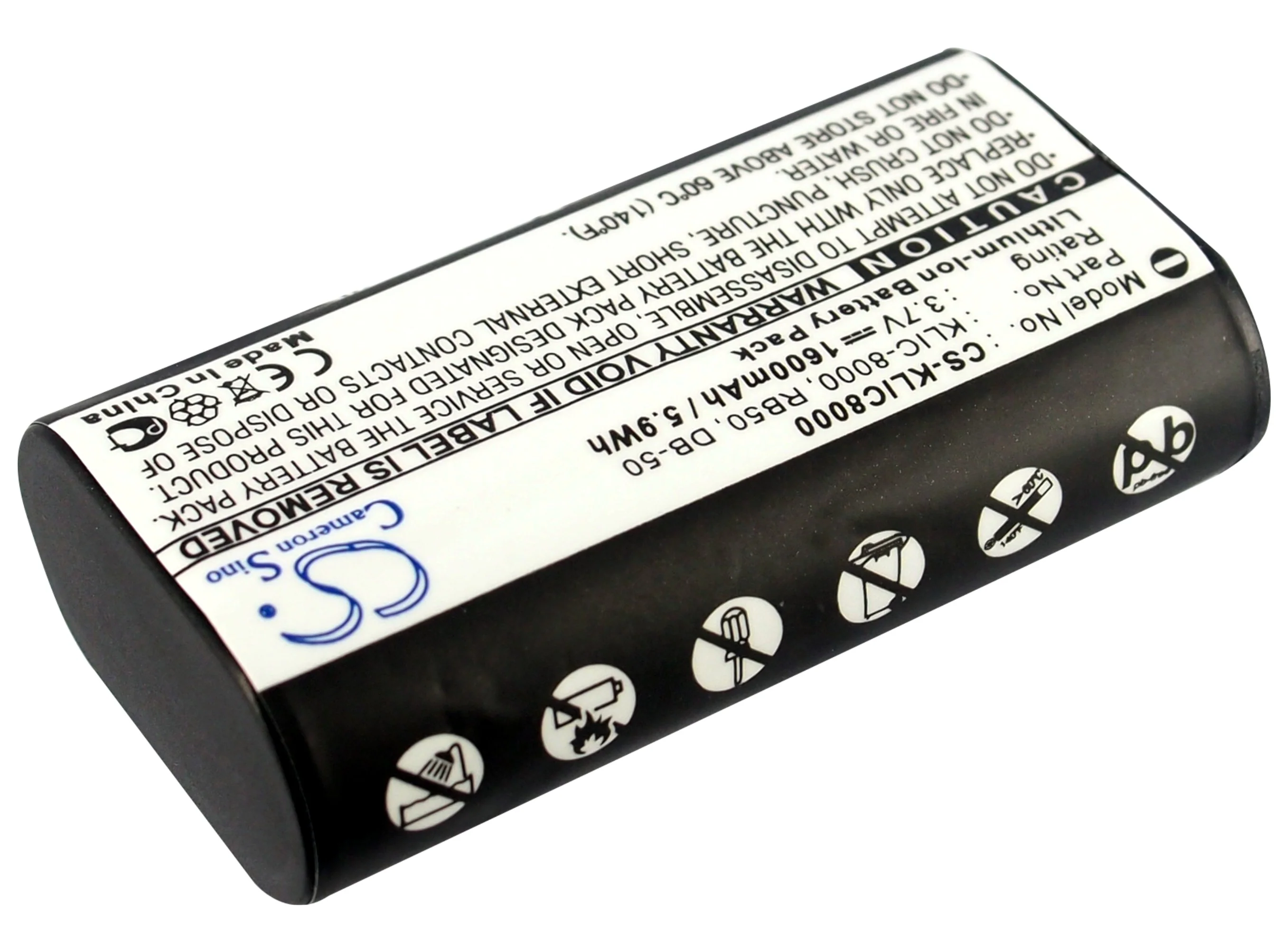 BP-KLIC8000 : Replaces RICOH  DB-50, KODAK KLIC-8000, RB50, DB-50 etc. - Image 2