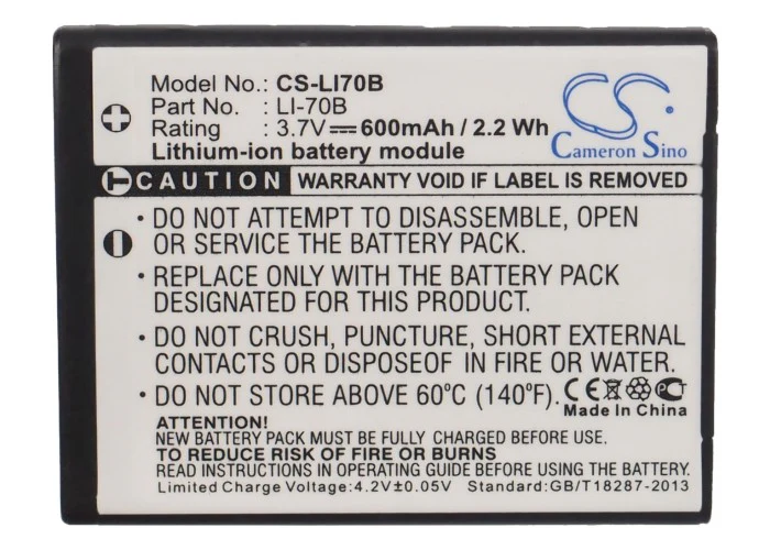 BP-LI70B : Replaces Olympus  Li-70B - Image 5