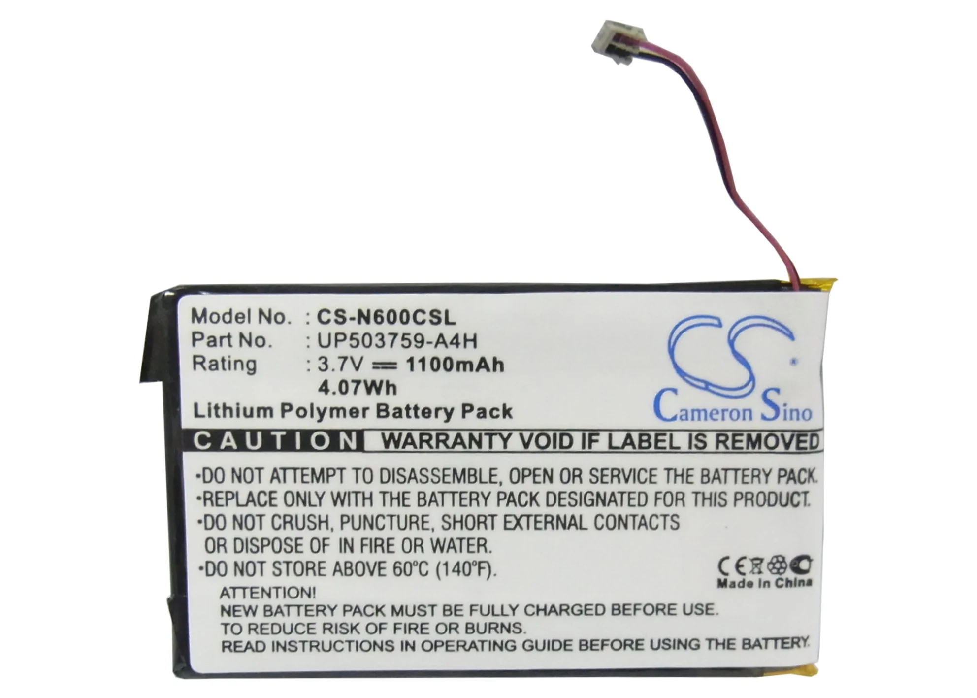 BP-N600CSL : 3.7v Li-PO battery, replaces N600C, N700C, UP503759-A4H etc. - Image 4
