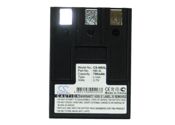 CS-NB3L : 3.7 volt Li-ION battery, replaces Canon  NB-3L - Image 2