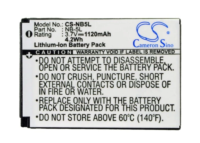 BP-NB5L : Replaces Canon  NB-5L - Image 5