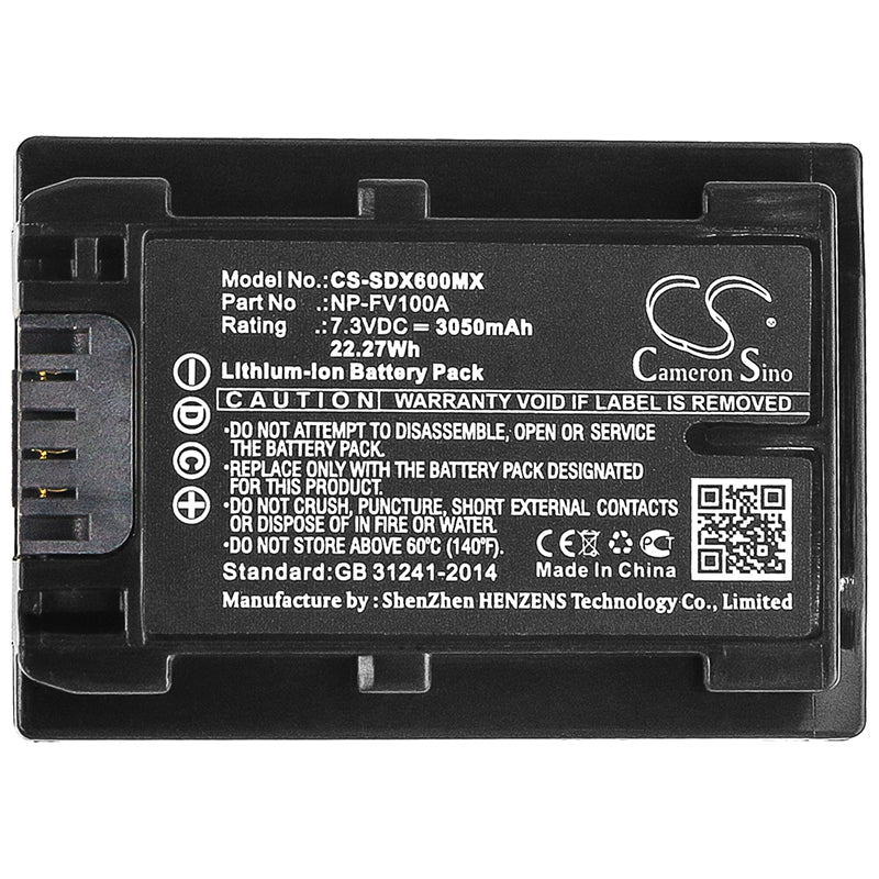 BP-SDX600MX : Replaces Sony  NP-FV100A - Image 5