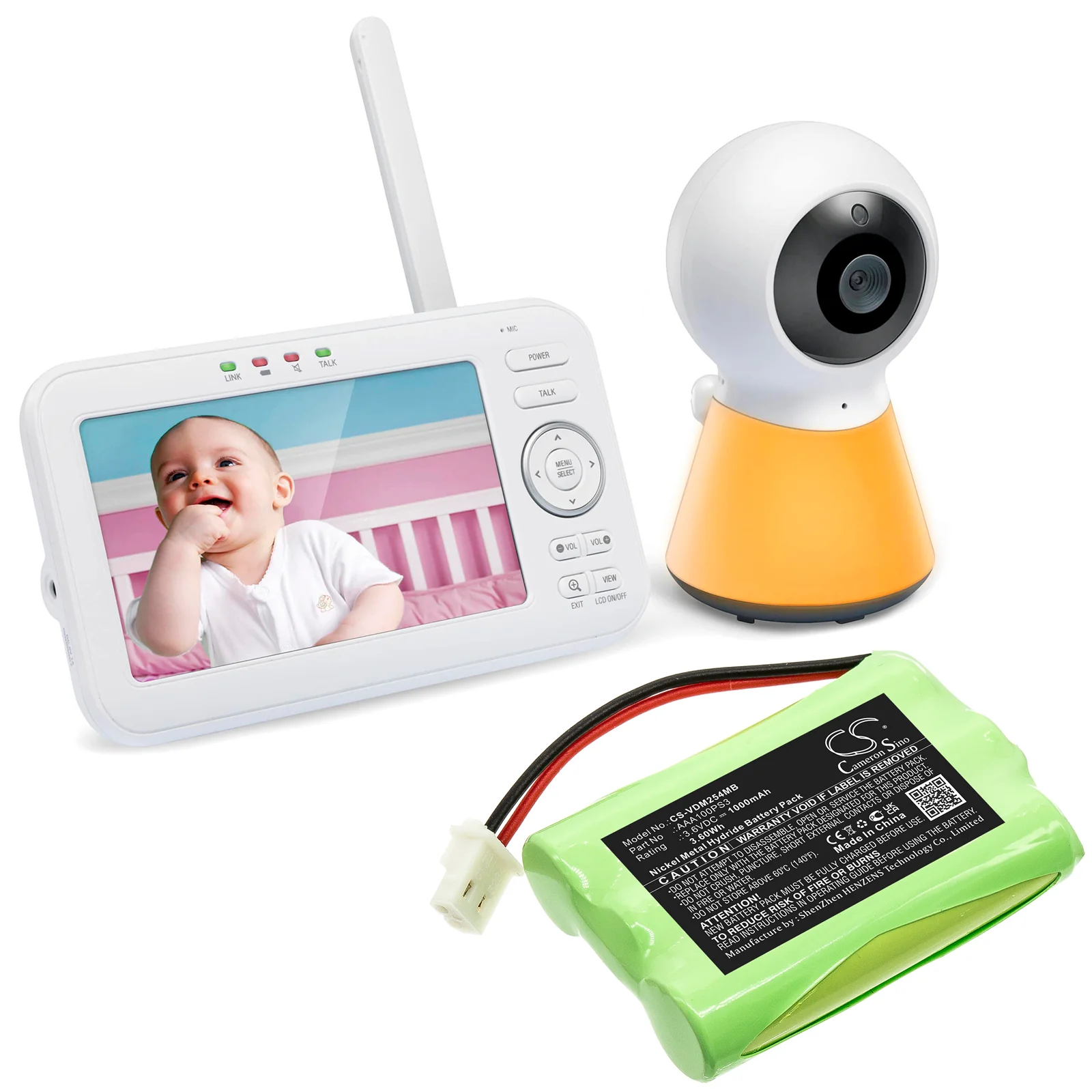 BP-VDM254MB - Baby Monitor Battery 3.6v 1000mAh replaces VTech Vm311 VM5254 - Image 4