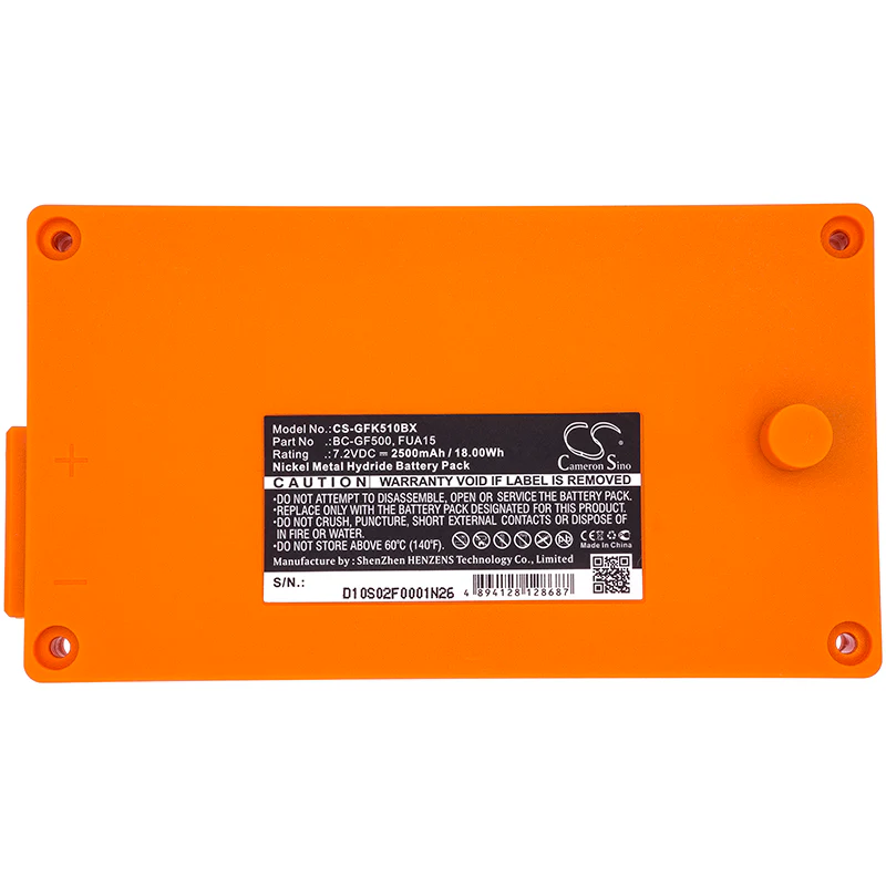 BP-GFK510BX : 7.2v 2500mh NiMH Battery, Orange, replaces Gross Funk BC-GF500, FUA15, 100-001-885, FUA50