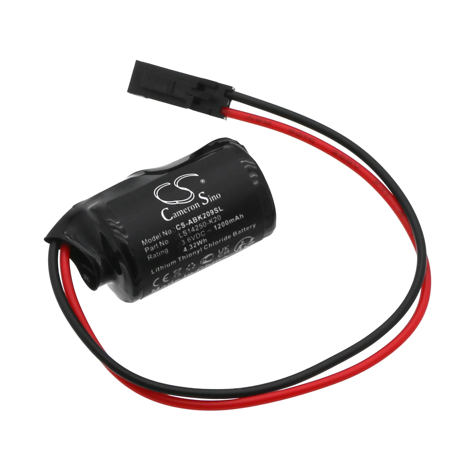 CS-ABK209SL : Battery for Allen Bradley Kinetix 2000 - Replaces Allen Bradley LS14250-K20, 2090-DA-BAT2 - Image 4