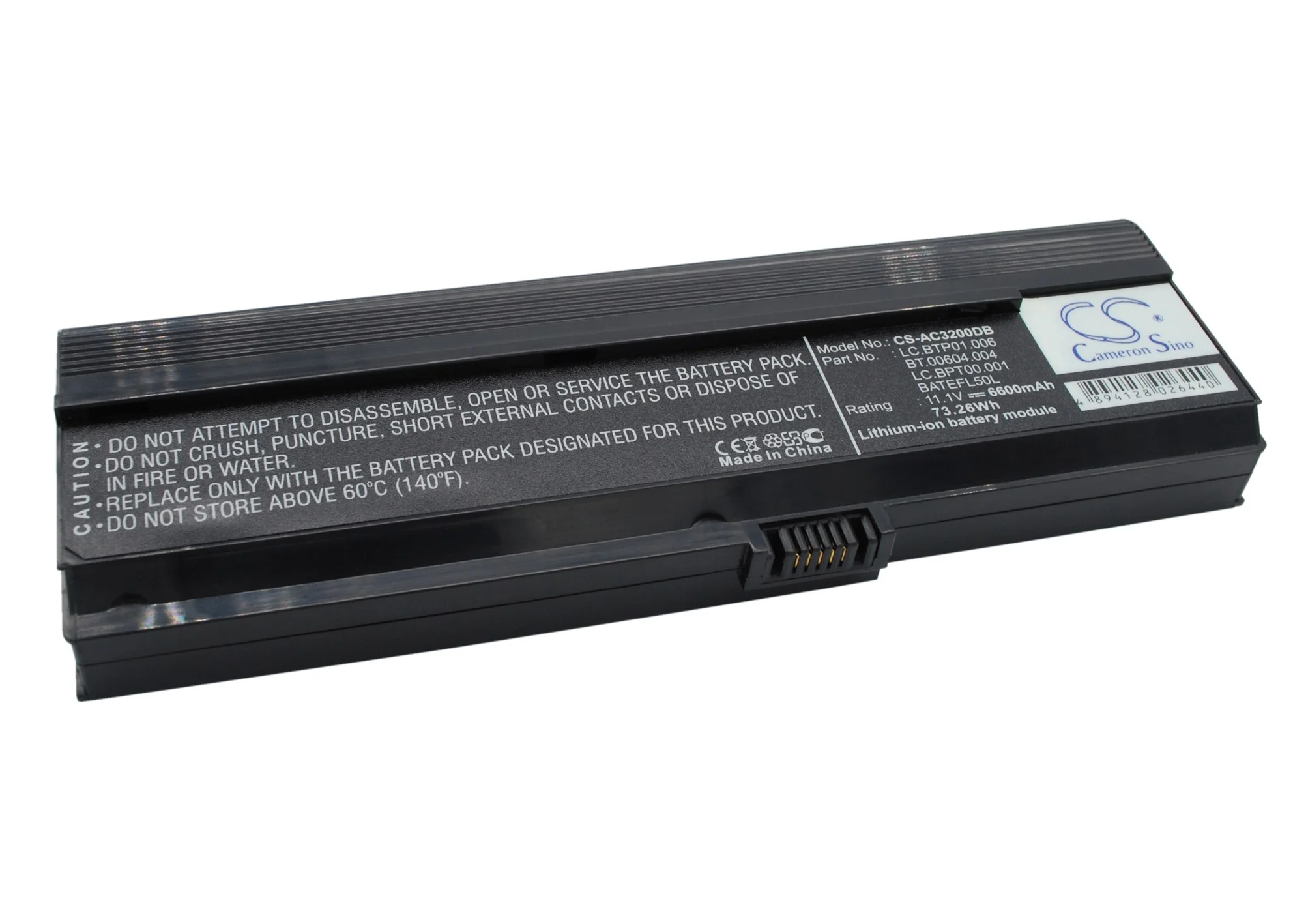 CS-AC3200DB : Battery for Acer AS36802682, Aspire 3050, Aspire 3050-1733 and others - Replaces Acer LC.BTP01.006, BATEFL50L, BATEFL50L6C40 and others - Image 2