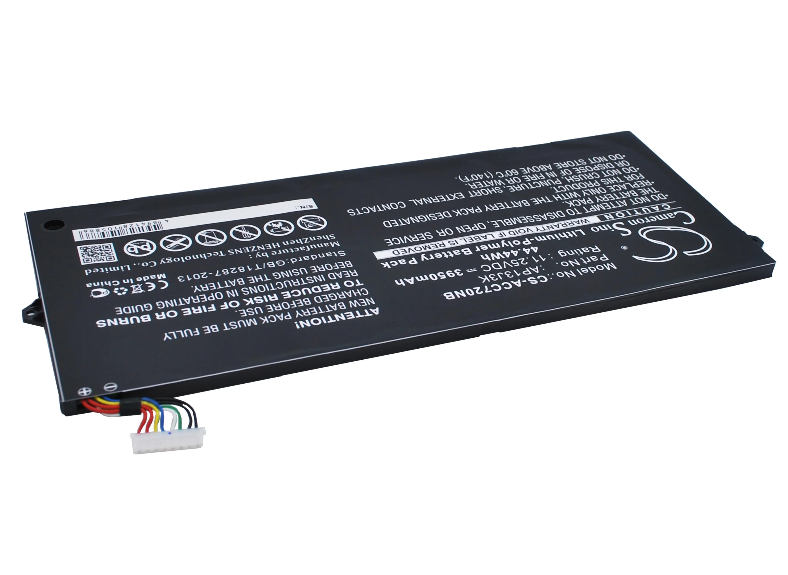 CS-ACC720NB : Battery for Acer Chromebook 11.6", Chromebook C720, Chromebook C720P and others - Replaces Acer AP13J3K, KT.00304.001, AP13J3K(3ICP5/67/90) and others - Image 3