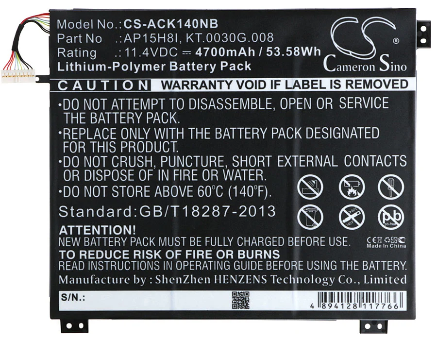 CS-ACK140NB : Battery for Acer Aspire One Cloudbook 14, Aspire One Cloudbook 1-431, Aspire One Cloudbook 1-431M and others - Replaces Acer AP15H8I, KT.0030G.008 - Image 5