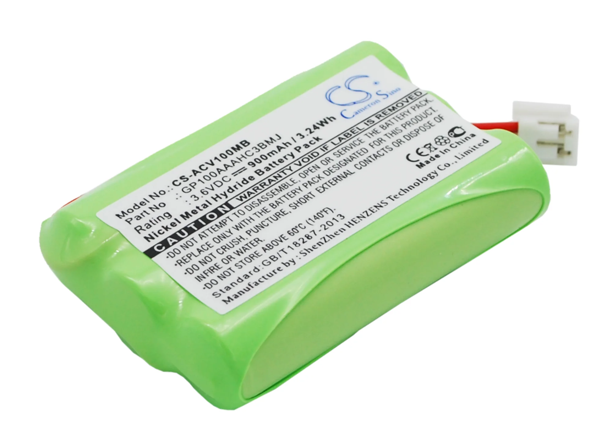 CS-ACV100MB : Battery for Audioline Baby Care V100, G10221GC001474 - Replaces Audioline GP100AAAHC3BMJ - Image 2