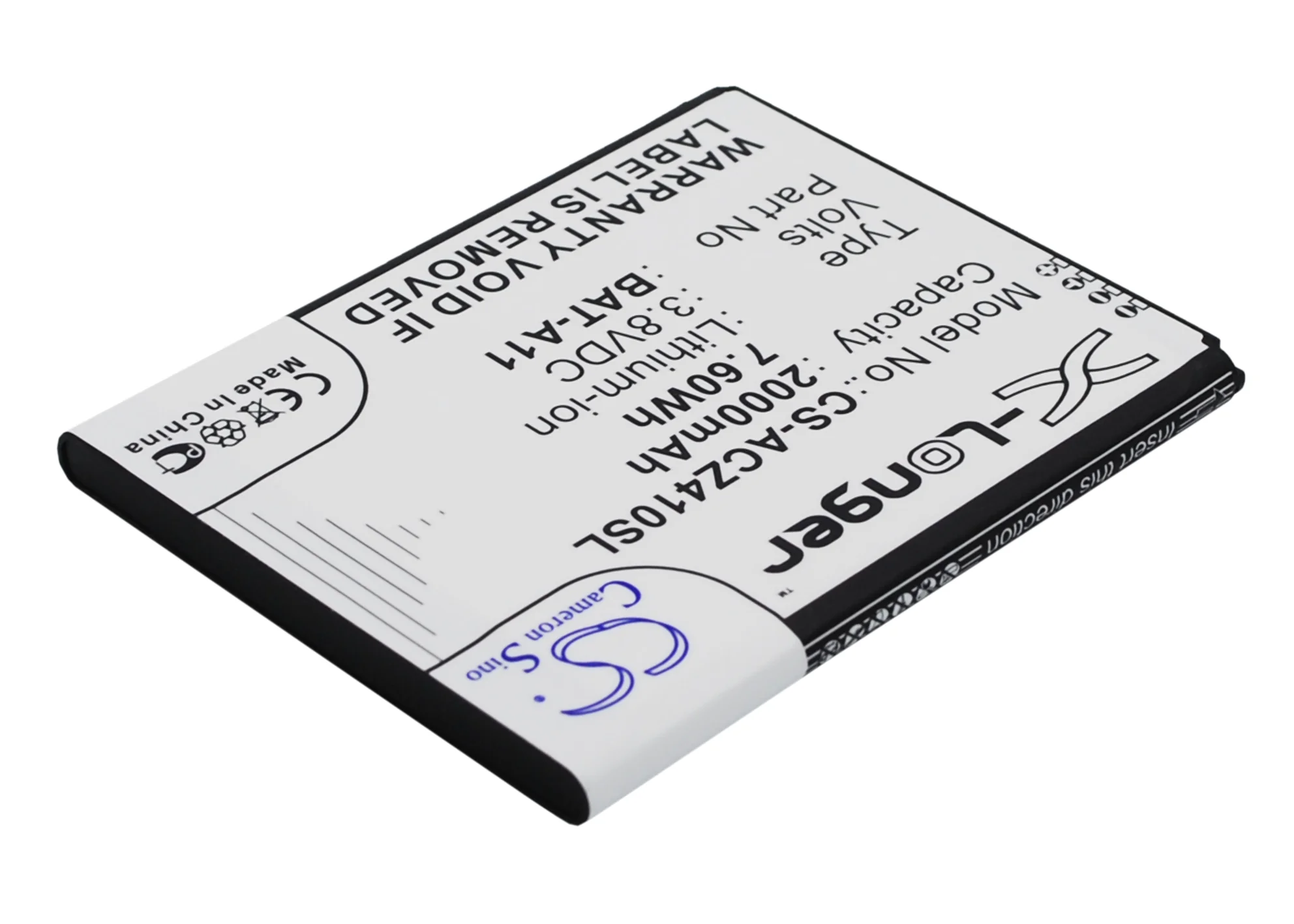 CS-ACZ410SL : Battery for Acer Liquid Z410, Liquid M330, Liquid M330 LTE and others - Replaces Acer BAT-A11, BAT-A11(1ICP5/51/62), KT.0010K.007 - Image 3