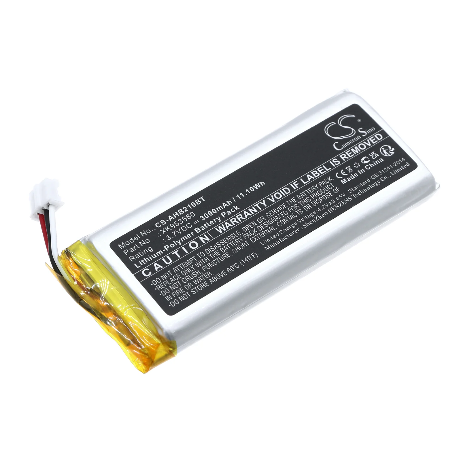 CS-AHB210BT : Battery for Ajax Hub 2 4G Backup Battery, Hub 2 Plus Backup Battery, Hubs with 4G connectivity and others - Replaces Ajax XK953580 - Image 4