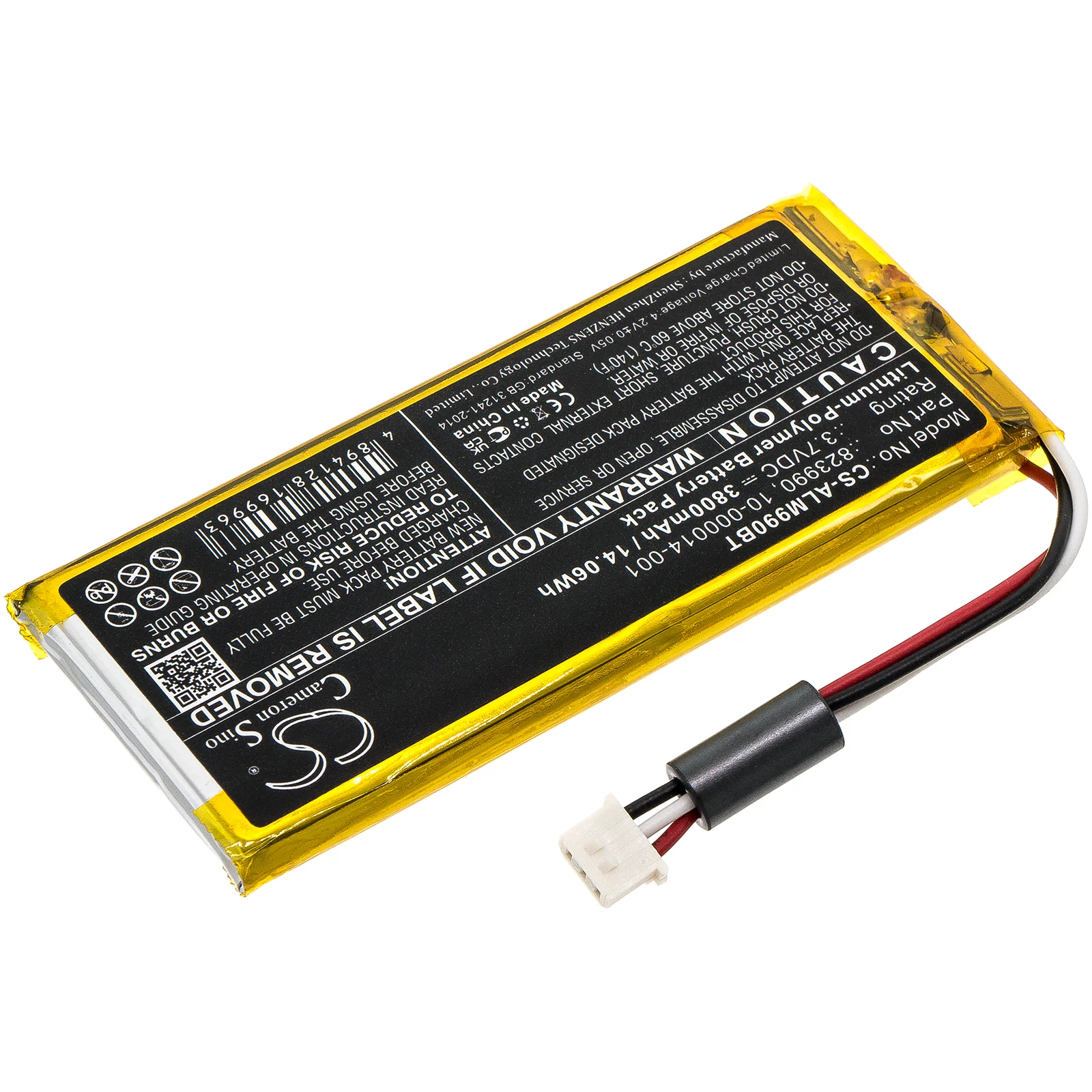 CS-ALM990BT : Battery for ADT Panel SmartThings - Replaces ADT 823990, 10-000014-001 - Image 2