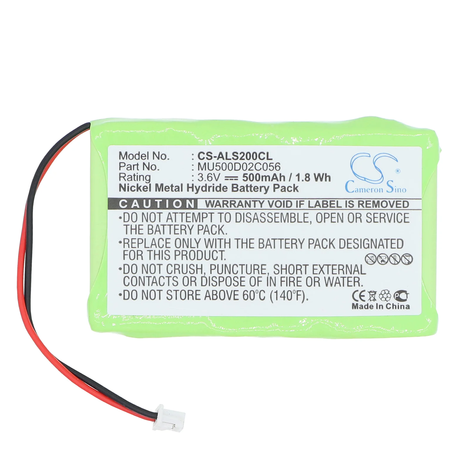 CS-ALS200CL : Battery for Audioline Oyster 200, 591738, Oyster 500 and others - Replaces Audioline MU500D02C056 - Image 5