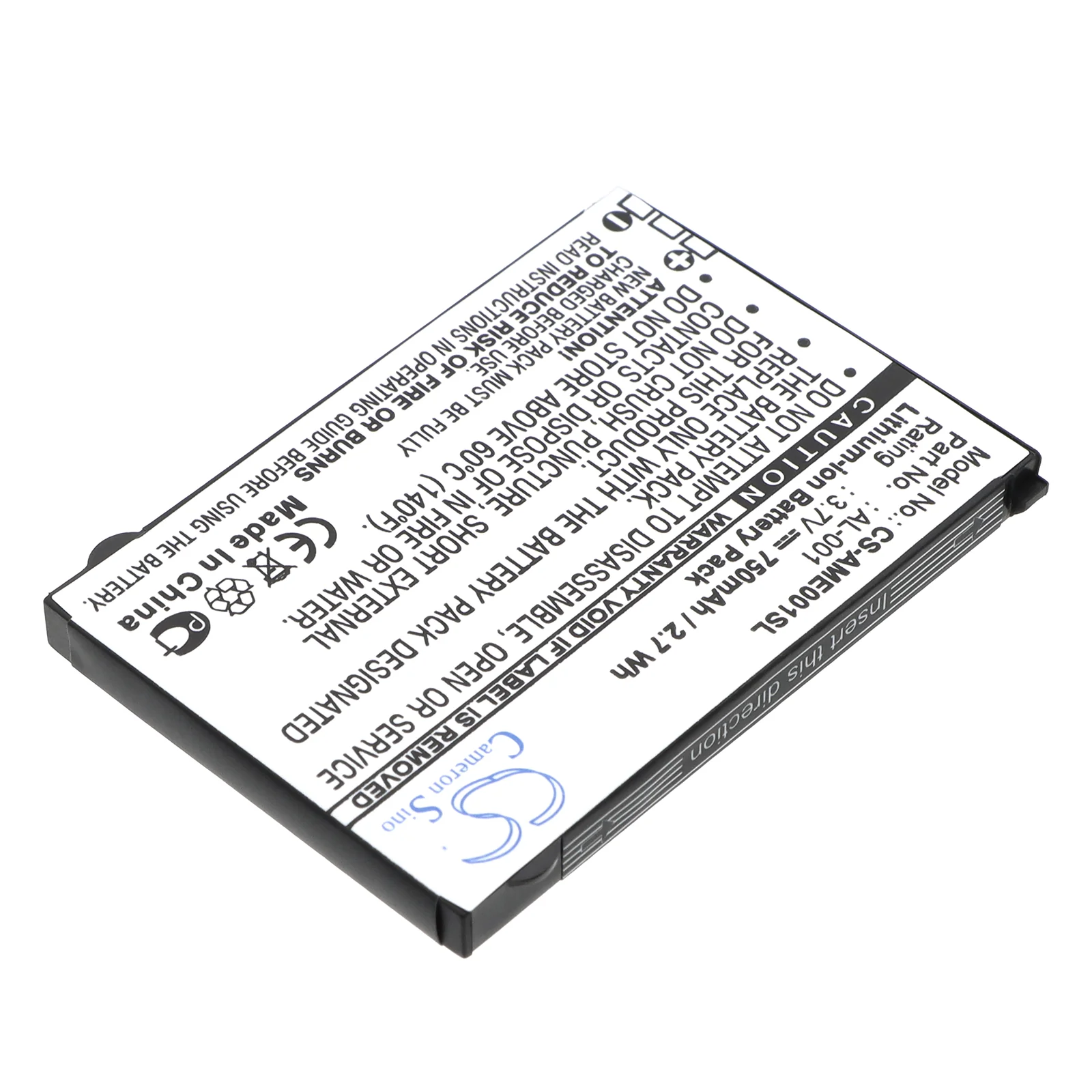 CS-AME001SL : Battery for AMOI AL-001 - Replaces AMOI AL-001 - Image 3