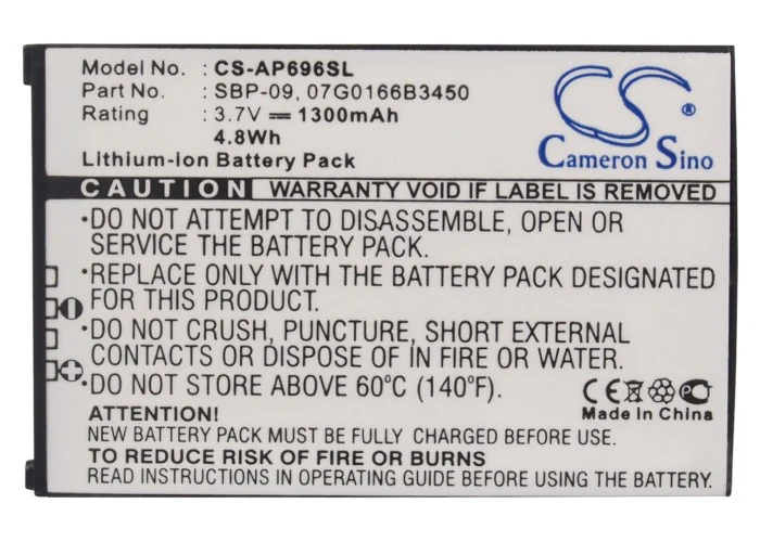 CS-AP696SL : Battery for Asus MyPal A686, Mypal A696, Mypal A626 - Replaces Asus SBP-09, 07G0166B3450 - Image 5