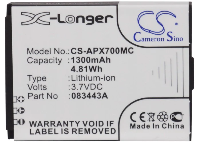 CS-APX700MC : Battery for Actionpro X7, ISAW A1, ISAW A2 Ace and others - Replaces Actionpro 083443A - Image 5