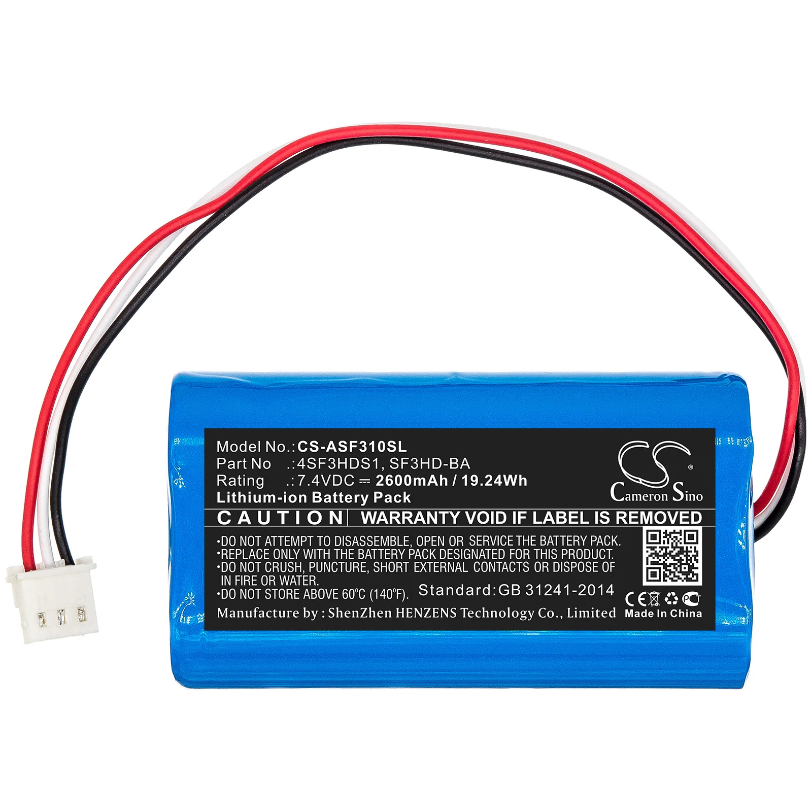 CS-ASF310SL : Battery for ALPSAT Satfinder Spare Part 3HD - Replaces ALPSAT 4SF3HDS1, SF3HD-BA - Image 3