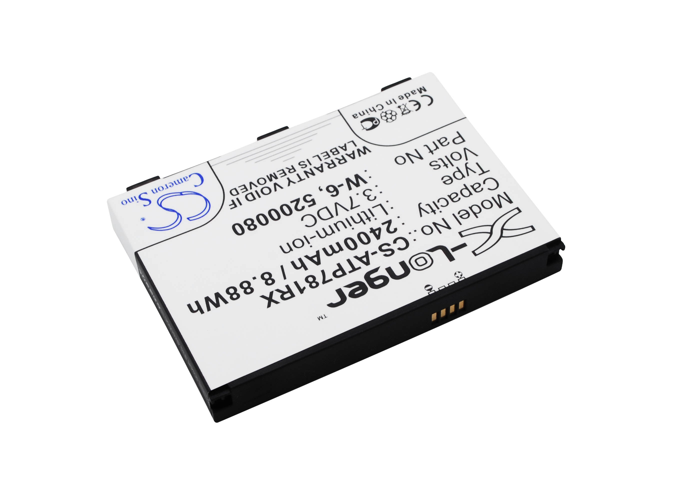 CS-ATP781RX : Battery for NETGEAR Around Town 4G LTE, AC778AT-100NAS - Replaces AT&T W-6, 5200080 - Image 2