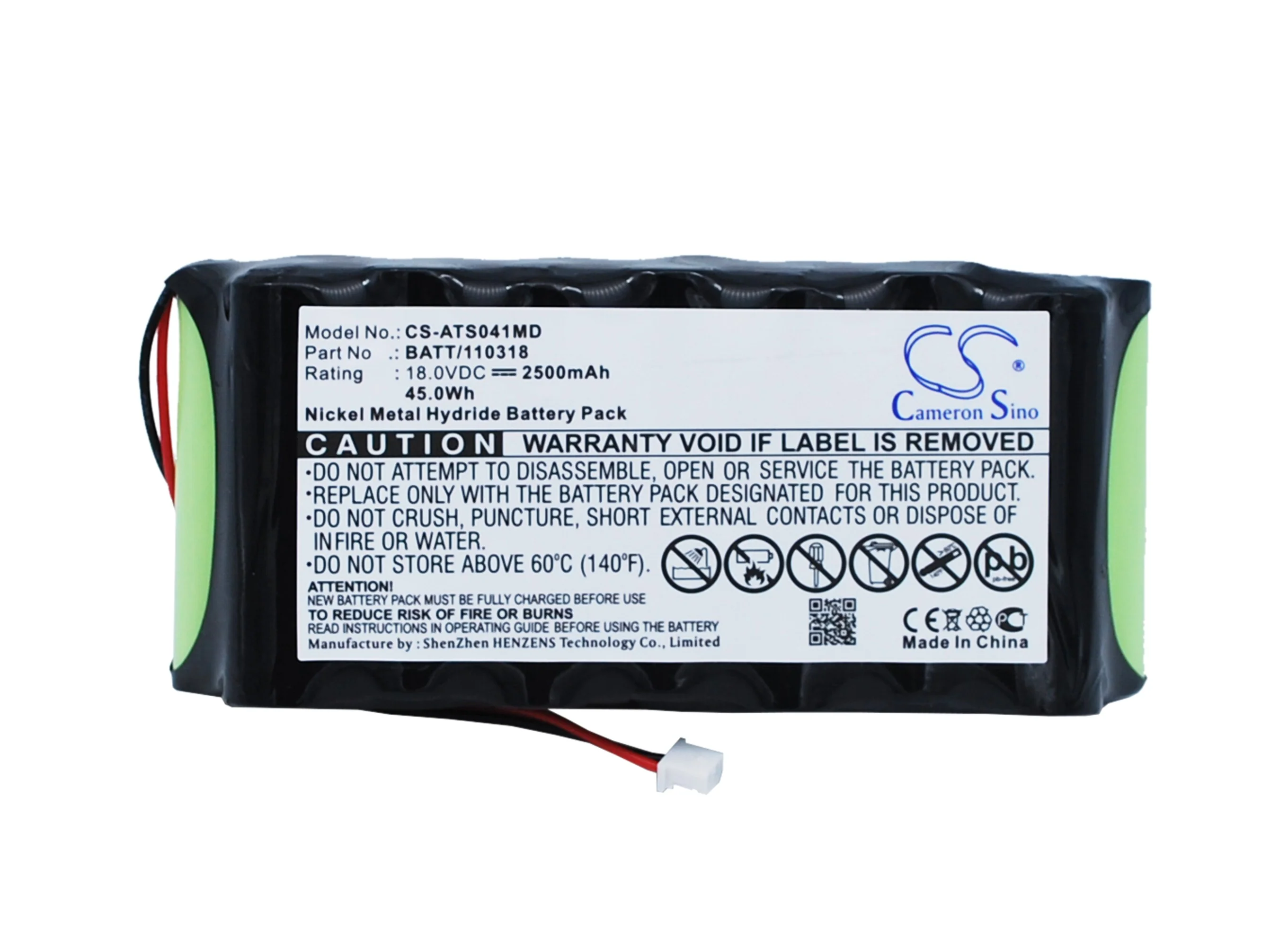 CS-ATS041MD : Battery for Atmos Pump Wound S041 - Replaces Atmos 120318, BATT/110318 - Image 6