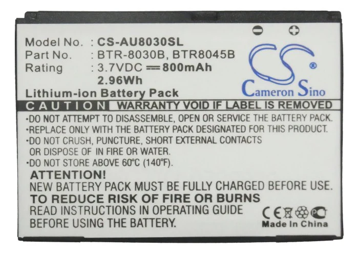 CS-AU8030SL : Battery for USCellular TXT8045, Verse, TXT8045US - Replaces USCellular BTR8045B - Image 5