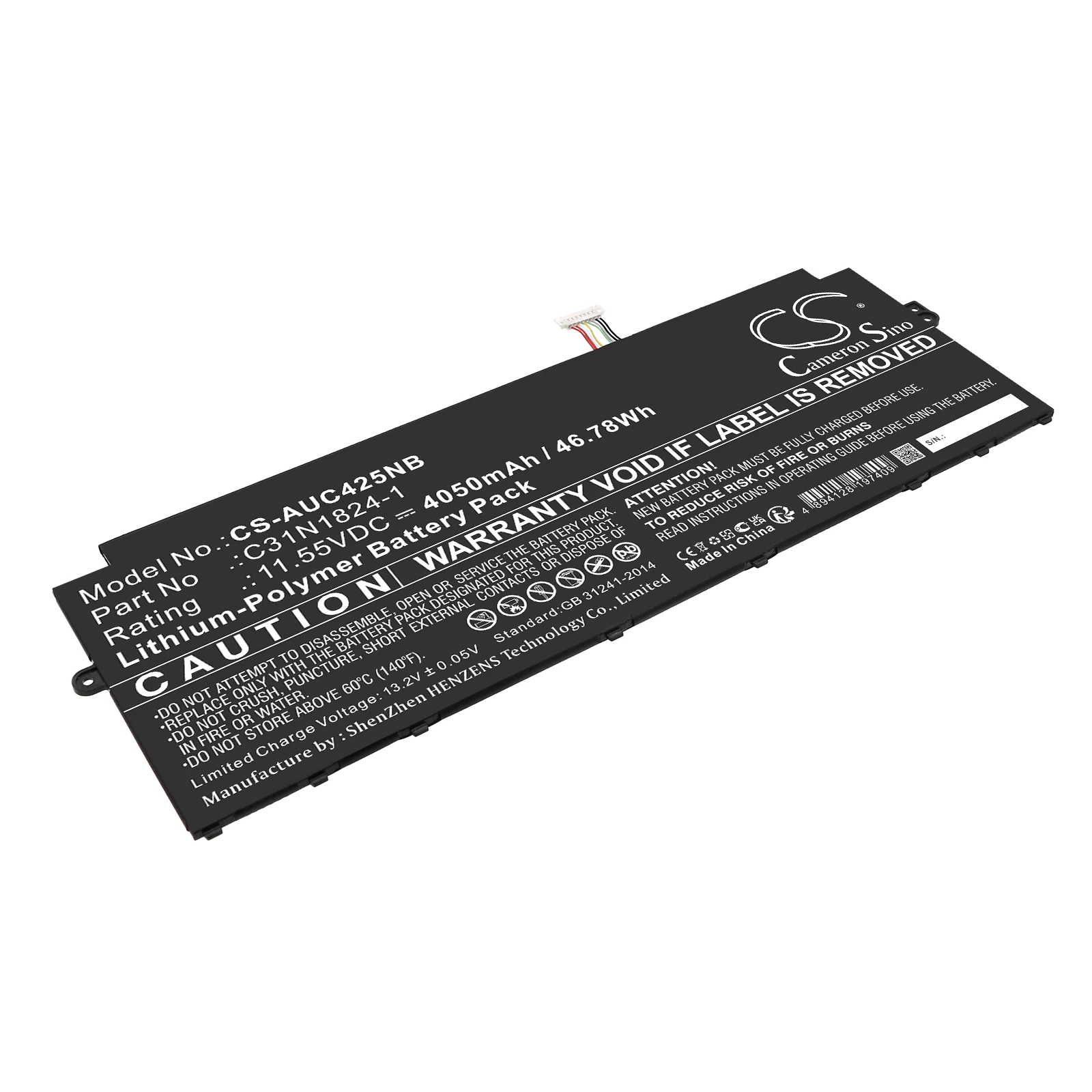 CS-AUC425NB : Battery for Asus Chromebook C425TA-H50041, Chromebook C433TA, Chromebook C425TA and others - Replaces Asus C31N1824-1, C31PnC1, 0B200-03550000 and others - Image 4