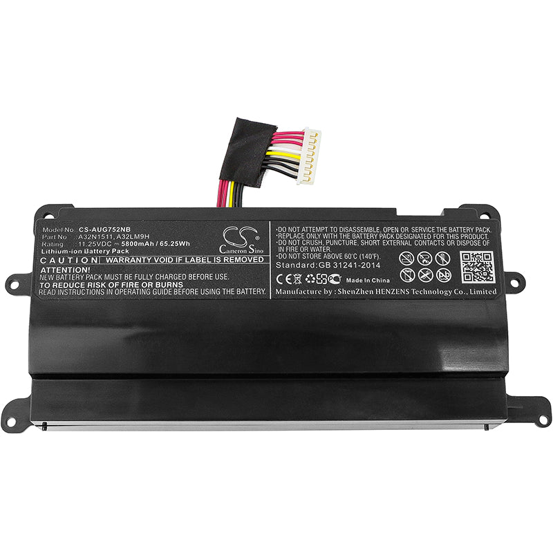 CS-AUG752NB : Battery for Asus G752VL, G752V, G752VL-1A and others - Replaces Asus A32N1511, 0B110-00370000, A32LM9H - Image 5