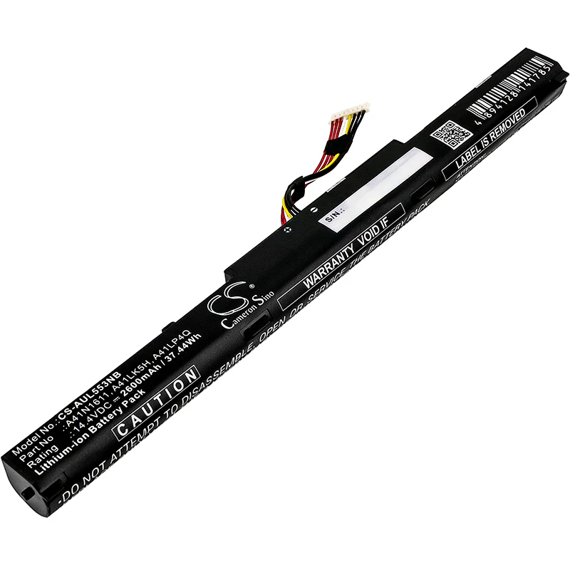 CS-AUL553NB : Battery for Asus GL553VD, GL553VD-1A, GL553VD-1B and others - Replaces Asus A41N1611, A41LK5H, A41LP4Q and others