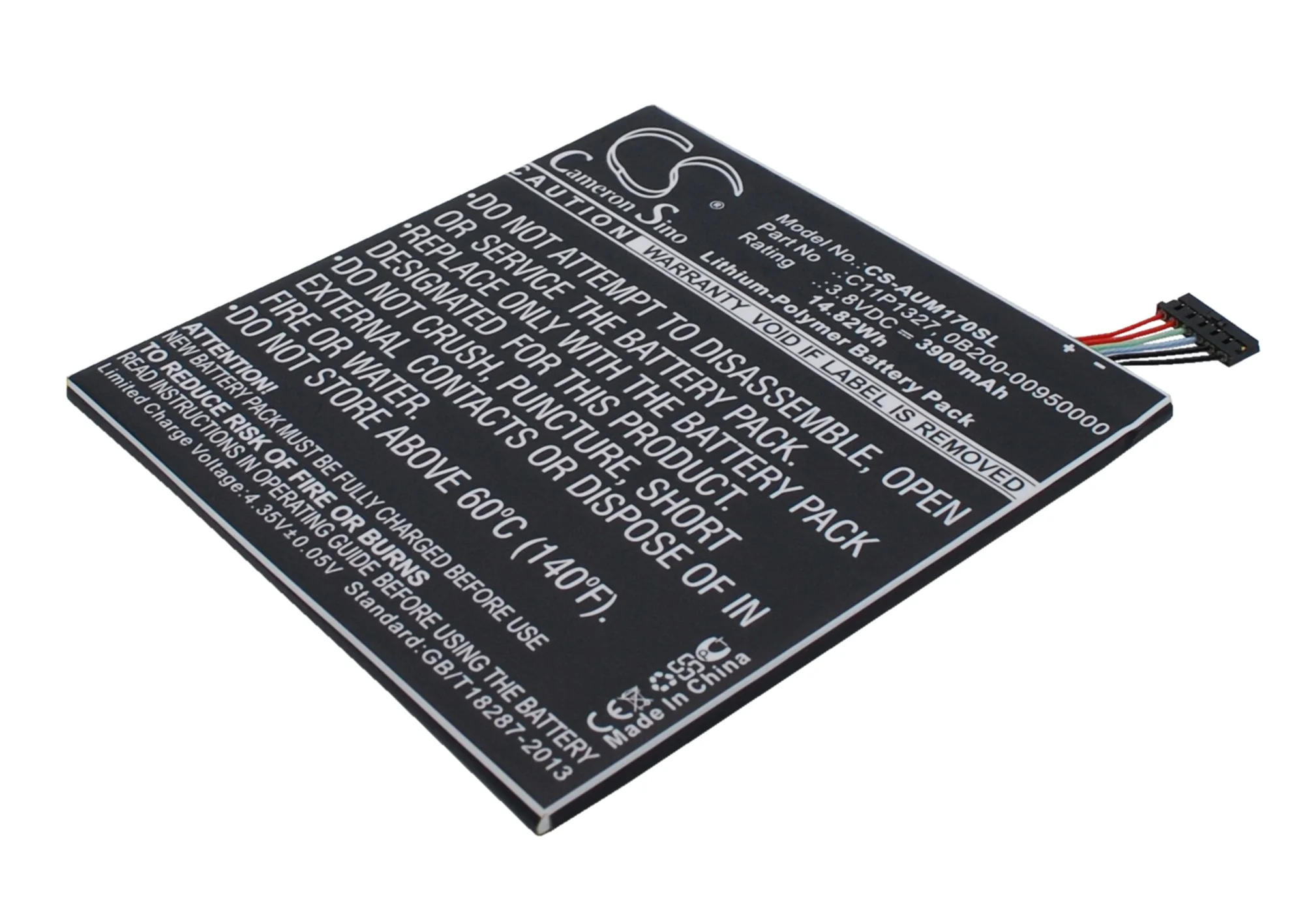 CS-AUM170SL : Battery for Asus MeMO Pad ME170C, ME170C, Fonepad 7" Dual Sim phablet and others - Replaces Asus C11P1327, 0B200-00950000 - Image 3