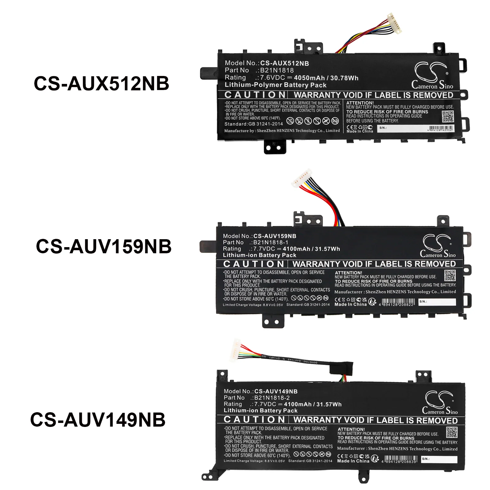 CS-AUV149NB : Battery for Asus VivoBook 15 X509UJ, VivoBook 15 X509MA, VivoBook 14 X409FB and others - Replaces Asus B21N1818-2, 0B200-03450400 - Image 7