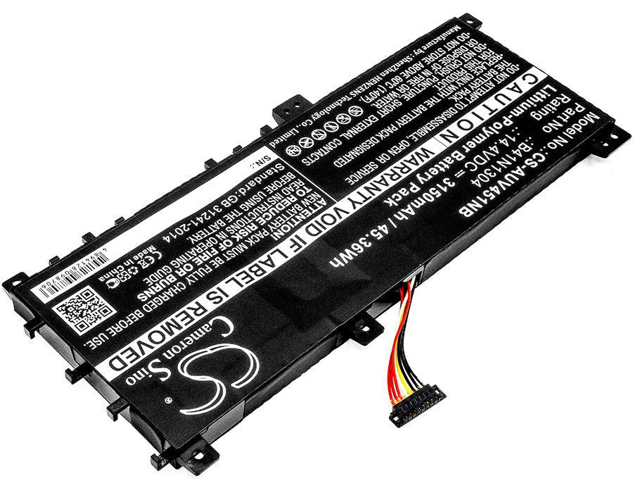CS-AUV451NB : Battery for Asus VivoBook V451LA, VivoBook V451LA-DS51T - Replaces Asus B41N1304, 0B200-00530000, B41BK4G - Image 2