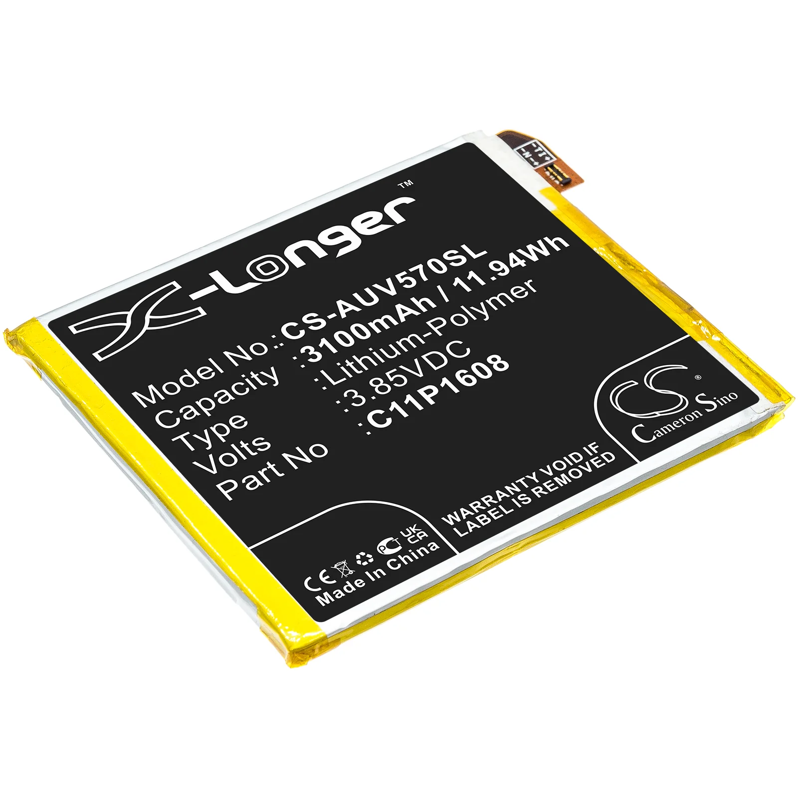 CS-AUV570SL : Battery for Asus ZenFone AR, A002A, ZS571KL and others - Replaces Asus C11P1608