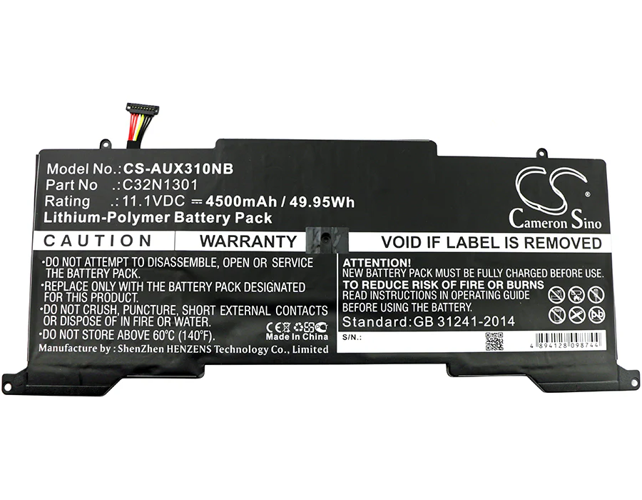 CS-AUX310NB : Battery for Asus Zenbook UX31LA, UX31LA-0161A4200U, UX31LA-R5017H and others - Replaces Asus C32N1301, 0B200-00510000 - Image 5