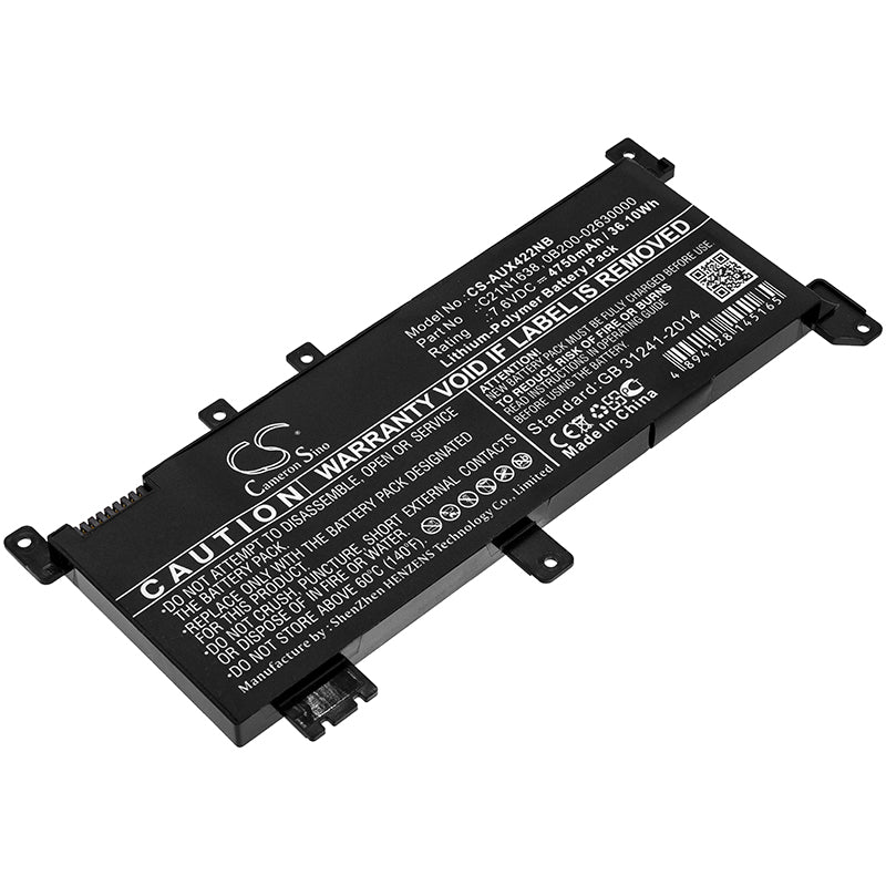 CS-AUX422NB : Battery for Asus Vivobook X442, VivoBook 14 X442UR, VivoBook A480U and others - Replaces Asus C21N1638, 0B200-02630000