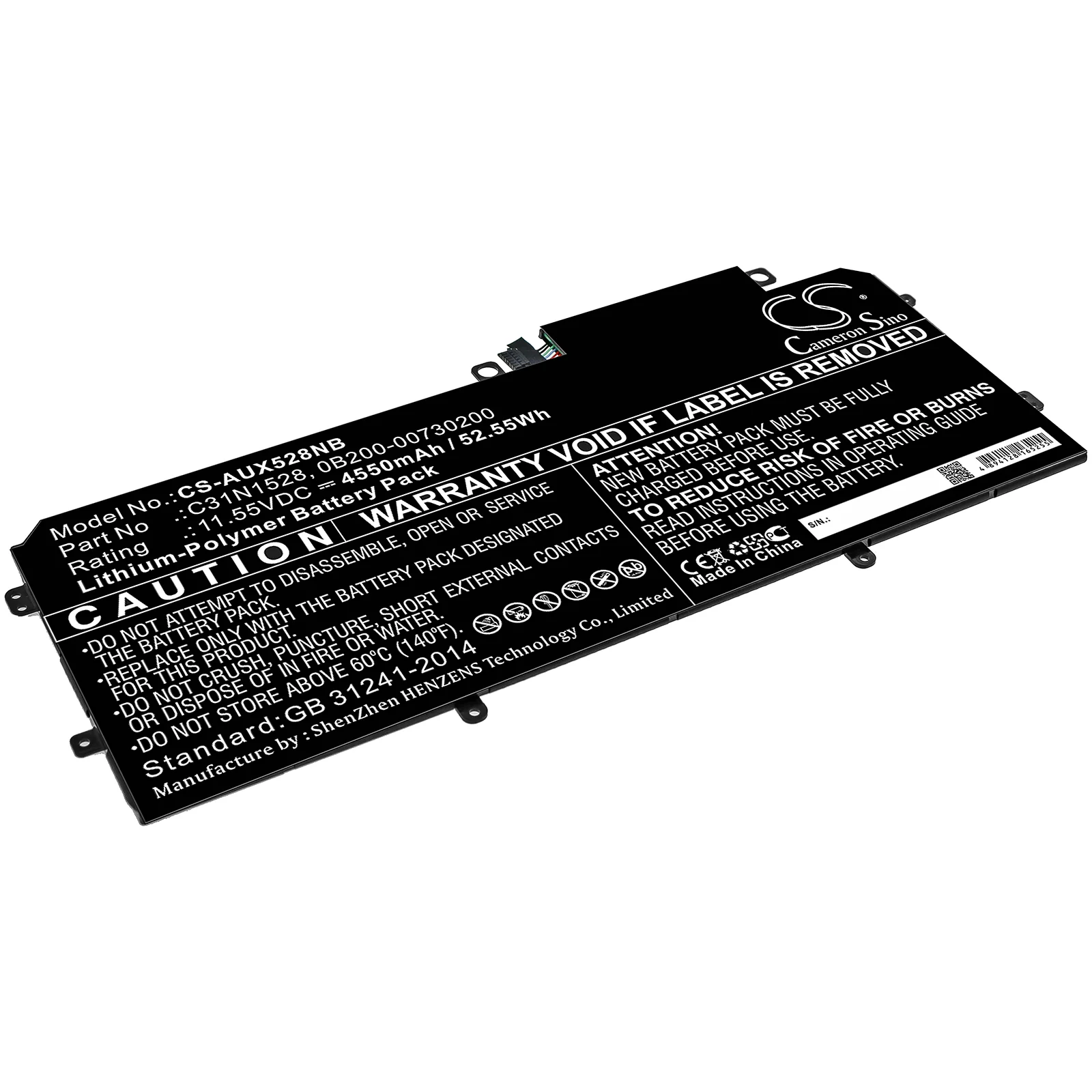 CS-AUX528NB : Battery for Asus UX360CA, UX360CA-FC060T, ZenBook Flip UX360CA-C4215T and others - Replaces Asus C31N1528, 0B200-00730200
