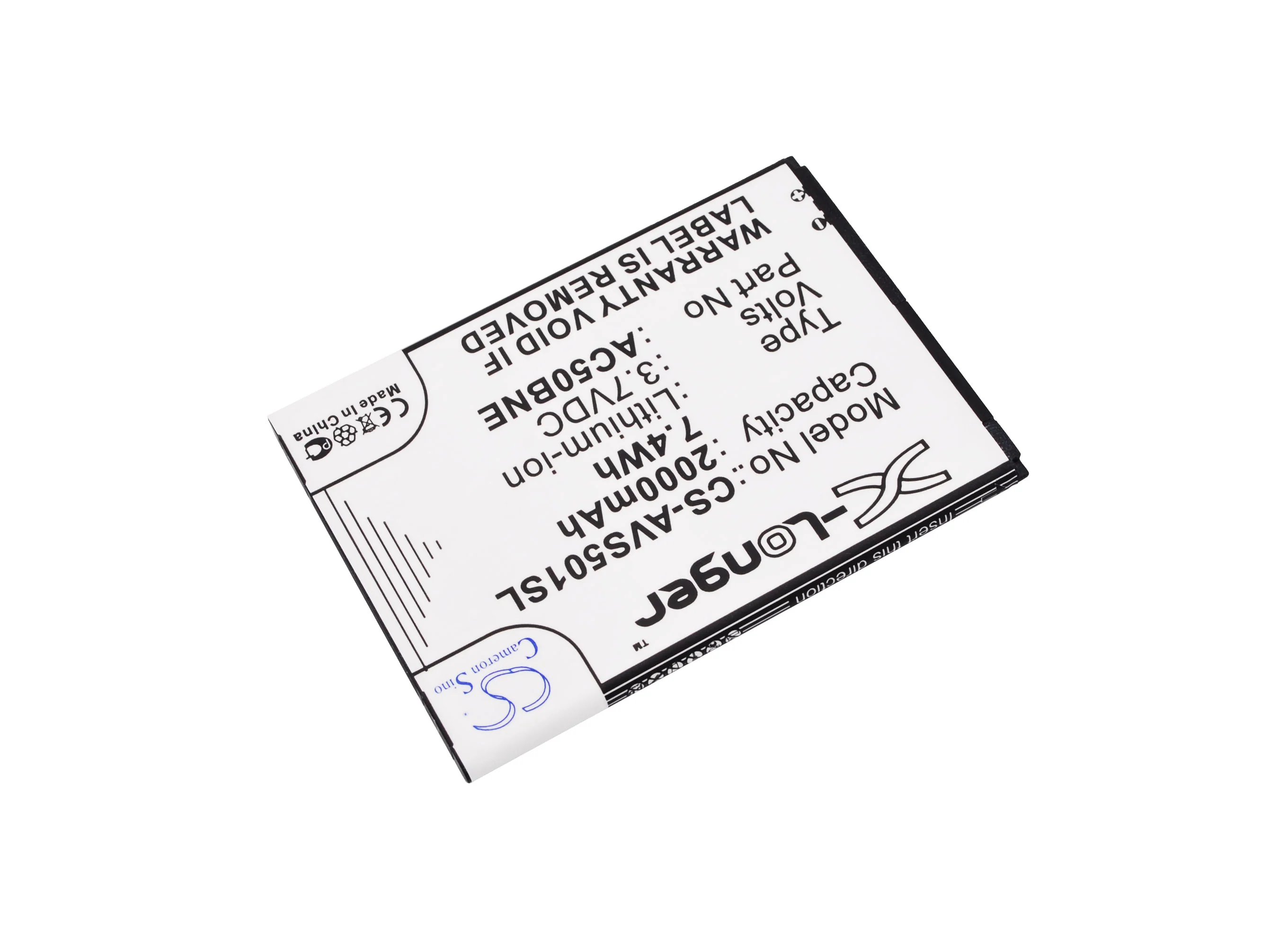 CS-AVS501SL : Battery for Archos Neon 50b, 50b Neon - Replaces Archos AC50BNE, AC50BNE 1ICP5/56/78 - Image 2