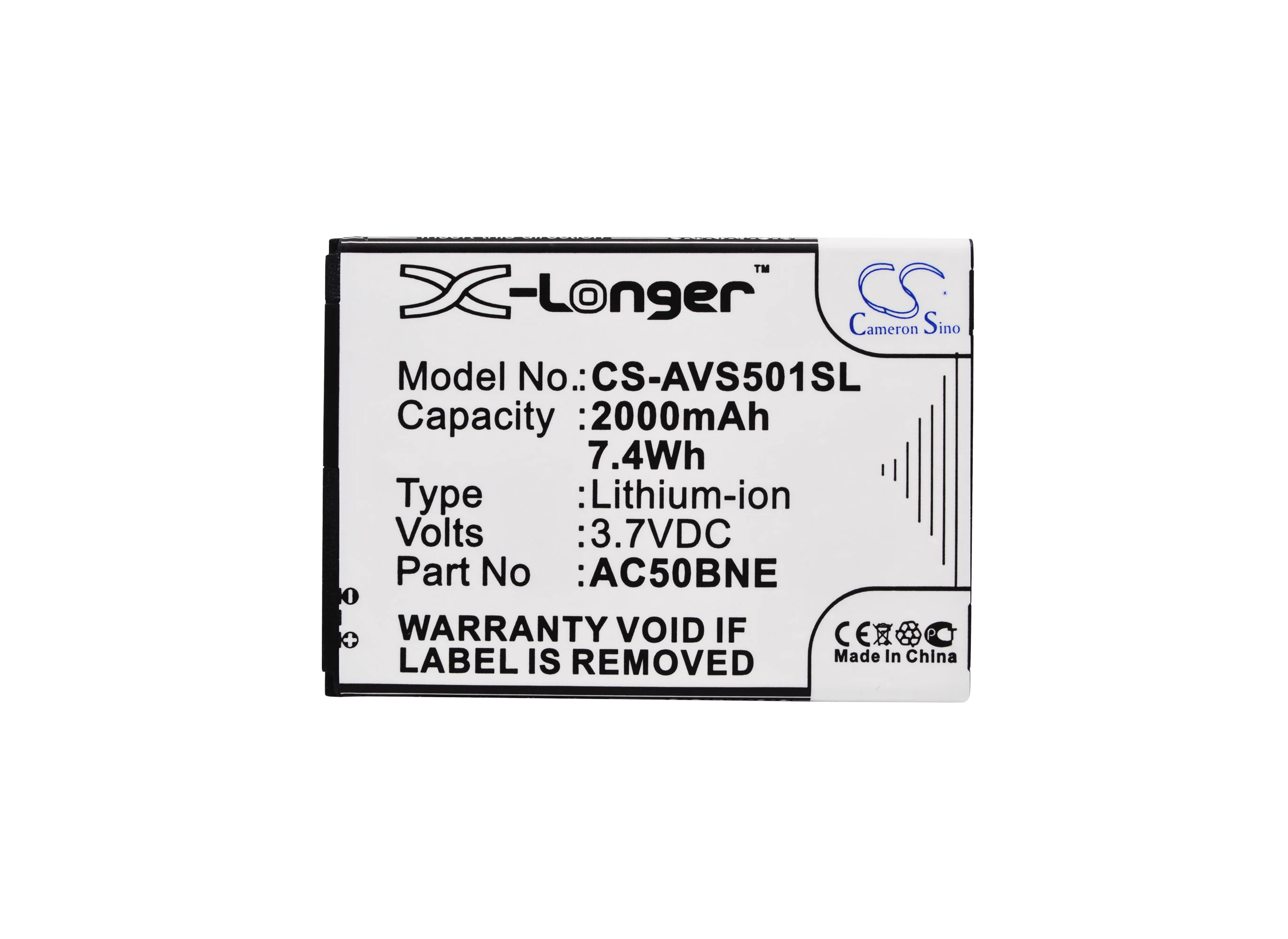 CS-AVS501SL : Battery for Archos Neon 50b, 50b Neon - Replaces Archos AC50BNE, AC50BNE 1ICP5/56/78 - Image 5
