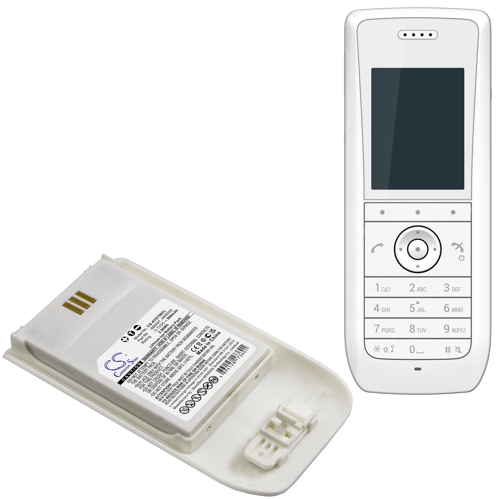 CS-AYD700CL : Battery for Mitel 5634, 5614 - Replaces Ascom 660497, 490933A - Image 4