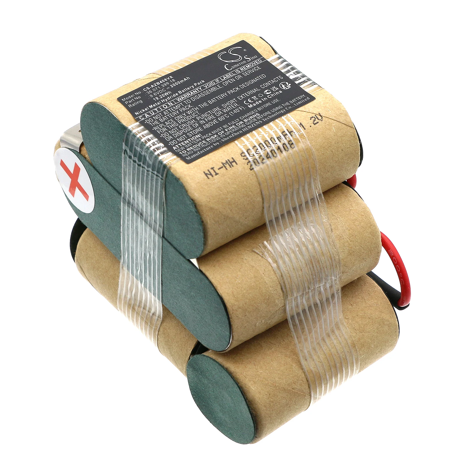 CS-AZB408VX : Battery for AEG AG408, ZB408, ZB4108 - Replaces AEG 36.071.399.18, 4071399184, 4012074014155