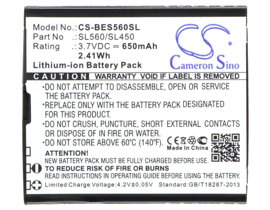 CS-BES560SL : Battery for Bea-fon SL560, SL450 - Replaces Bea-fon SL560/SL450 - Image 5