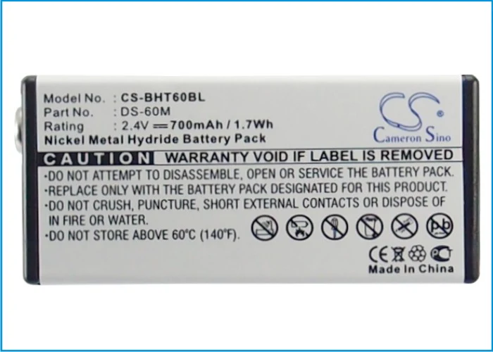 CS-BHT60BL : Battery for Denso BHT-6000, BHT 8000, B-60N - Replaces Denso DS-60M - Image 5
