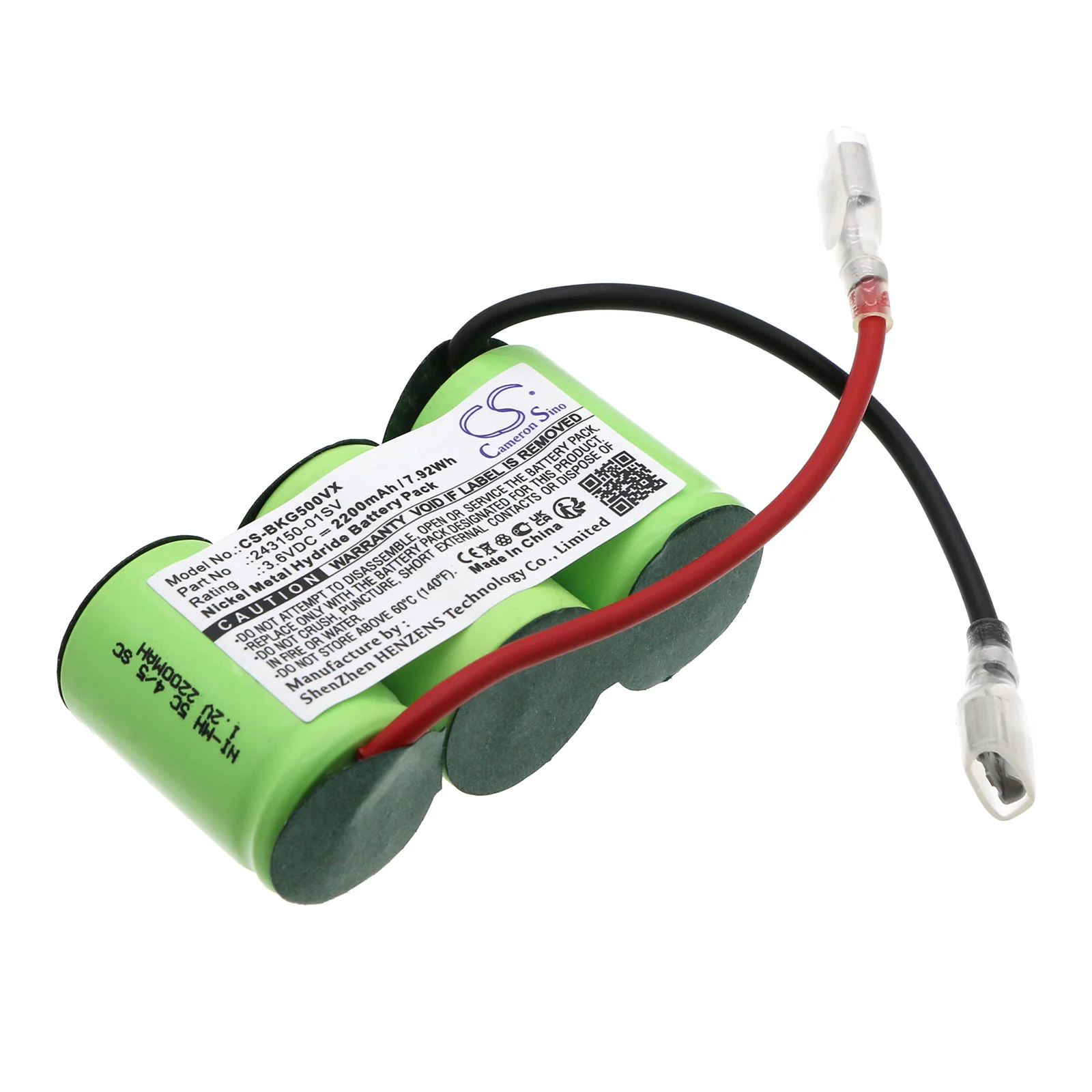 CS-BKG500VX : Battery for Black&Decker GS500 - Replaces Black&Decker 243150-01SV - Image 2